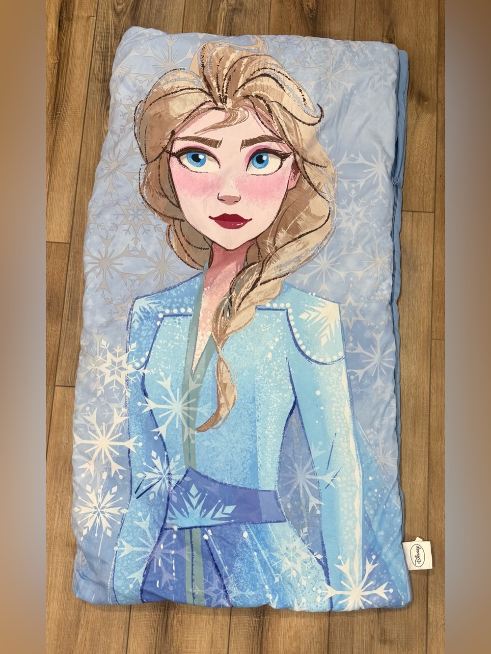 Disney Frozen 2 Elsa Toddler Sleeping Bag Blue Snowflake Kids